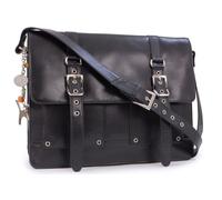 Apprentice Leather Messenger Work Bag Catwalk Collection Handbags Black Large