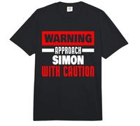 Approach Simon with Caution Funny Simon Name Comfort Colors Adult Heavyweight T-Shirt