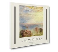 Approach To Venice By Joseph Mallord William Turner Canvas Print | Gallery Wrapped 30mm Frame Wall Art | 14x14 inches | Ready to Hang | Classic Picture | Living Room Bedroom Lounge Office