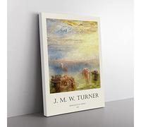 Approach To Venice By Joseph Mallord William Turner Exhibition Museum Painting Canvas Wall Art Print Ready to Hang, Framed Picture for Living Room Bedroom Home Office Décor, 76x50 cm (30x20 Inch)