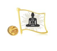 Approaches Knowledge Acquisition Efforts Golden Metal Flag Lapel Pin Badge