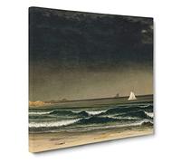 Approaching Storm by Martin Johnson heade Canvas Print | Gallery Wrapped 30mm Frame Wall Art | 14x14 inches | Ready to Hang | Classic Picture | Living Room Bedroom Lounge Office