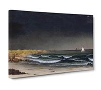 Approaching Storm By Martin Johnson Heade Canvas Print | Gallery Wrapped 30mm Frame Wall Art | 30x20 inches | Ready to Hang | Classic Picture | Living Room Bedroom Lounge Office