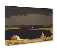 Approaching Thunder Storm By Martin Johnson Heade Canvas Print | Gallery Wrapped 30mm Frame Wall Art | 30x20 inches | Ready to Hang | Classic Picture | Living Room Bedroom Lounge Office