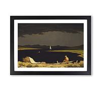 Approaching Thunder Storm by Martin Johnson Heade Framed Print | A2 Black Framed Wall Art | Ready to Hang | Modern Landscape Picture | Living Room Bedroom Lounge Office