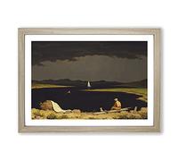 Approaching Thunder Storm by Martin Johnson Heade Framed Print | A2 Oak Framed Wall Art | Ready to Hang | Modern Landscape Picture | Living Room Bedroom Lounge Office