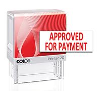 Approved for Payment Colop Self Inking Office Stationary Custom Rubber Stamp P20 Mini Stamper Pre Ink Stamp Red 14 X 38 MM