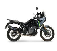 GPR Exhaust Compatible with CF Moto 450 MT 2024-2026, Furore-X Titanio Nero, Homologated legal Slip-On Exhaust including Removable DB Killer and Link Pipe