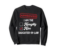 Approved I Am Nice Daughter-In-Law Funny Christmas Xmas Sweatshirt