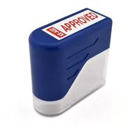 Approved Rubber Stamp Self Inking Bold Red Ink Text Business Office Self Stationery Inking Kit Document