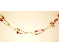 Approx 2.6m x 12cm Red And Gold Foil Garland - Christmas Decoration (PM289)