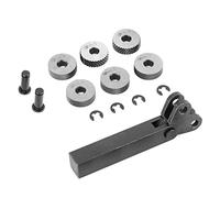 Approx.545g/19.2oz 7Pcs Steel Knurling Tool, 0.5/1/2mm Diagonal Dual Wheel Linear Knurl Set Lathe Cutter Machine