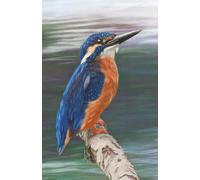 Approx A5 notebook / journal (8.5 x 5.5 inch) with Kingfisher bird artwork by Sally Sturgess Pet Portraits & Wildlife Art. 100 lined pages. Perfect ... enthusiast or art lover. Supports a UK artist