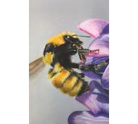 Approx A5 notebook / journal with Bee artwork by Sally Sturgess: 100 lined pages. Perfect gift for wildlife lover, bee lover or art enthusiast. Supports a UK artist