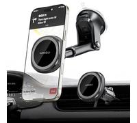 APPS2Car Car Phone Holder Magnetic,17*N52 Magnets Mobile Phone Holder Magsafe ,Adjustable Car Phone Mount Long Arm for Air Vent/Windscreen/Dashboard Compatible with iPhone 13-17 & magsafe case