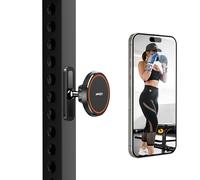 APPS2Car Mag-safe Mount for GYM, 360 Adjustable Magnetic Phone golf Mount, Magnetic Phone Holder Compatible with 4.7-6.5" Smartphones, Alloy Base and Joint, Black Cradle (Black Red with Mag-safe)