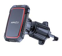 APPS2Car Magnetic Car Phone Holder Air Vent Mount - Universal Phone Holder for Car, Strong Magnet Grip, 360° Rotation, Secure Hook Clip, Compatible with iPhone, smartphones - Black