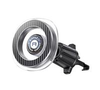 APPS2Car Magnetic Car Phone Holder for MagSafe - Air Vent Mount Compatible with iPhone 15/14/13/12 Series, Strong Magnetic Grip, 360° Rotation, Secure Hook Clip - Black