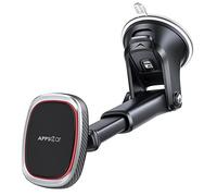 APPS2Car Magnetic Phone Mount, Dashboard & Windshield Suction Cup Car Phone Holder Mount with 6 Strong Magnets, Adjustable Telescopic Arm, Compatible with iPhone & Android Smartphones