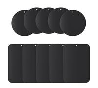 APPS2Car Universal Metal Plates， 10 Strong Adhesive Discs (5 Round+5 Rectangle) for Magnetic & Car Phone Mounts/Holders.