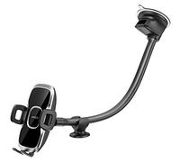 APPS2Car Windscreen Phone Holder - Flexible Goose-neck Arm, 13" - Compatible with 4-6.8" Phones - Suction Base Dashboard Holder for Van/Truck