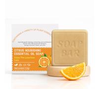 APPTI Orange Oil Soap - Invigorating Handmade Soap with Essential Oils & Plant Extracts - For Face, Body & Hair, Vegan & pH Neutral 113 g