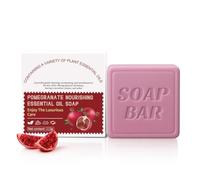 APPTI Pomegranate Soap with Essential Oils - Suitable for All Handmade Natural Soap for Face, Body & Hair - Suitable for All Skin Types, Vegan & Vegetable, 113 g