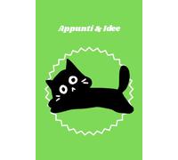 Appunti & Idee: Quaderno a Righe con Gatto Nero | Taccuino A5 (6x9 in) per Appunti, Scrittura e Pensieri | Idea Regalo per Amanti dei Gatti