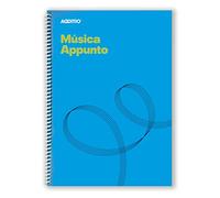 Appunto Music Notebook 12 Pentagram 9mm + Annotations - Blue