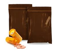 APQ Brown Amber Zip Bags 6 x 8, Poly Zip Bags for Storage Pack of 100, Durable Plastic Bags Resealable 3 Mil, Water-Resistant Poly Zipper Bags, Poly & Plastic Packaging Bags for Light Sensitive