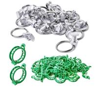 Apragaz Greenhouse Accessories with Aluminium Cropped Head Greenhouse Bolts, Nuts, Rings, and Plant Clips (Silver, Green)