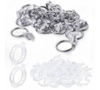 Apragaz Greenhouse Accessories with Aluminium Cropped Head Greenhouse Bolts, Nuts, Rings, and Plant Clips (Silver, Transparent)