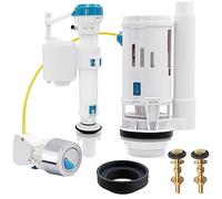 Apragaz Toilet Flush System Replacement, Dual Flush and Fill Toilet Cistern Kit with Universal Ldual Flush Cistern Valve, Adjustable Height Cistern Flush Replacement for 2" Outlet