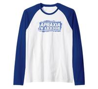 Apraxia Warrior Awareness Brain Head Injury Raglan Baseball Tee