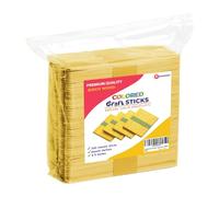 Apremont 200 pcs Yellow Colored Wooden Craft Sticks, Popsicle Stick, Arts and Crafts, Best for DIY Games Making, Building Designs or Kids Education, 4.5 inch Long (4.5 Inches, Yellow)
