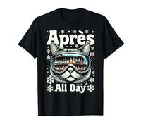 Apres All Day Bar Ski Goggle Cat T-Shirt