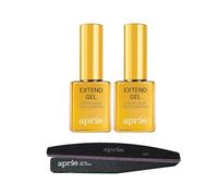 Apres Extend Gel 2-Pack with Curved Nail File and Nail Buffer - Gel-X Nail Care Set