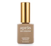 APRÉS Gel Color Nail Polish 15 ml, All That Glitters Collection, No Wipe, Highly Pigmented, Medium Viscosity with Brush-X Nail Art Brush - Salon Quality | HEMA & TPO-Free (Sandstorm Crystals - G06)