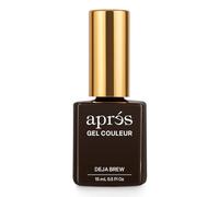 APRÉS Gel Color Nail Polish 15 ml, It's a Nude World Collection, No Wipe, Highly Pigmented, Medium Viscosity with Brush-X Nail Art Brush - Salon Quality | HEMA & TPO-Free (Deja Brew - 311)