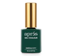 APRÉS Gel Color Nail Polish 15 ml, It's Not Easy Being Green Collection, No Wipe, Highly Pigmented with Brush-X Nail Art Brush - Salon Quality | HEMA & TPO-Free (Emerald City - 347)