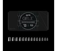 Apres Gel-X® Coffin Box of Nail Tips | 280 Soft Gel Tips, 14 Sizes 00-9 | Half-sizes Included (Natural Coffin Short, 280 Count)