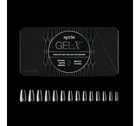 Apres Gel-X® Coffin Box of Nail Tips | 280 Soft Gel Tips, 14 Sizes 00-9 | Half-sizes Included (Natural Coffin Medium, 280 Count)