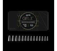 Apres Gel-X® Coffin Box of Nail Tips | 280 Soft Gel Tips, 14 Sizes 00-9 | Half-sizes Included (Sculpted Coffin Long, 280 Count)