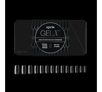 Apres Gel-X® Square Box of Nail Tips | 280 Soft Gel Tips, 14 Sizes 00-9 | Half-sizes Included (Natural Square Medium, 280 Count)