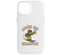 Apres Ski Champion Funny Skiing Retro Winter Mountain Design Case for iPhone 14