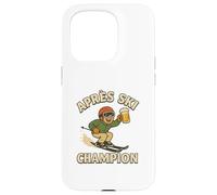 Apres Ski Champion Funny Skiing Retro Winter Mountain Design Case for iPhone 15 Pro