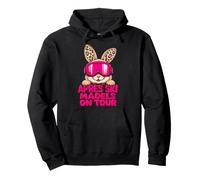 Apres Ski Girls on Tour Bunny Ski Goggles Leopard Pullover Hoodie