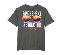 Apres Ski Instructor First Lesson Free Funny Skiing Shades T-Shirt