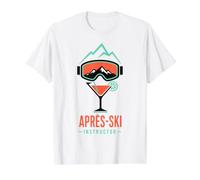 Après Ski Instructor Mountain Goggles Cocktail Value Graphic T-Shirt, Men, White, L