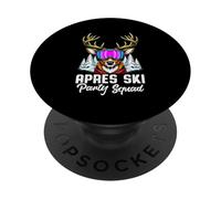 Apres Ski Party Squad Deer Ski Goggles Winter Mountains PopSockets Adhesive PopGrip